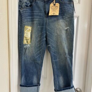 BNWT Democracy Distressed Blue Jeans 14